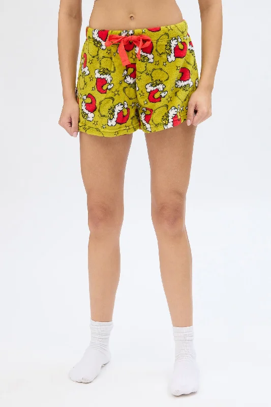 The Grinch Printed Pajama Shorts