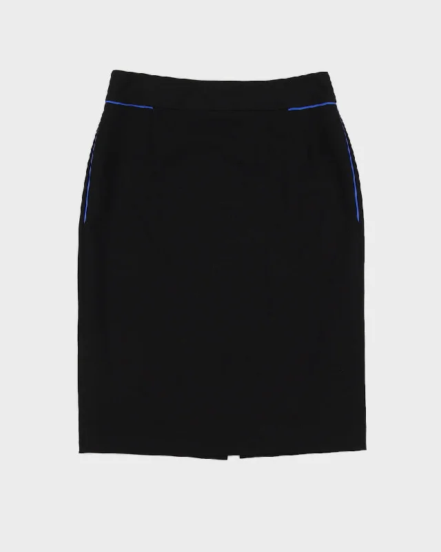 Elie Tahari Black & Blue Pencil Skirt - S