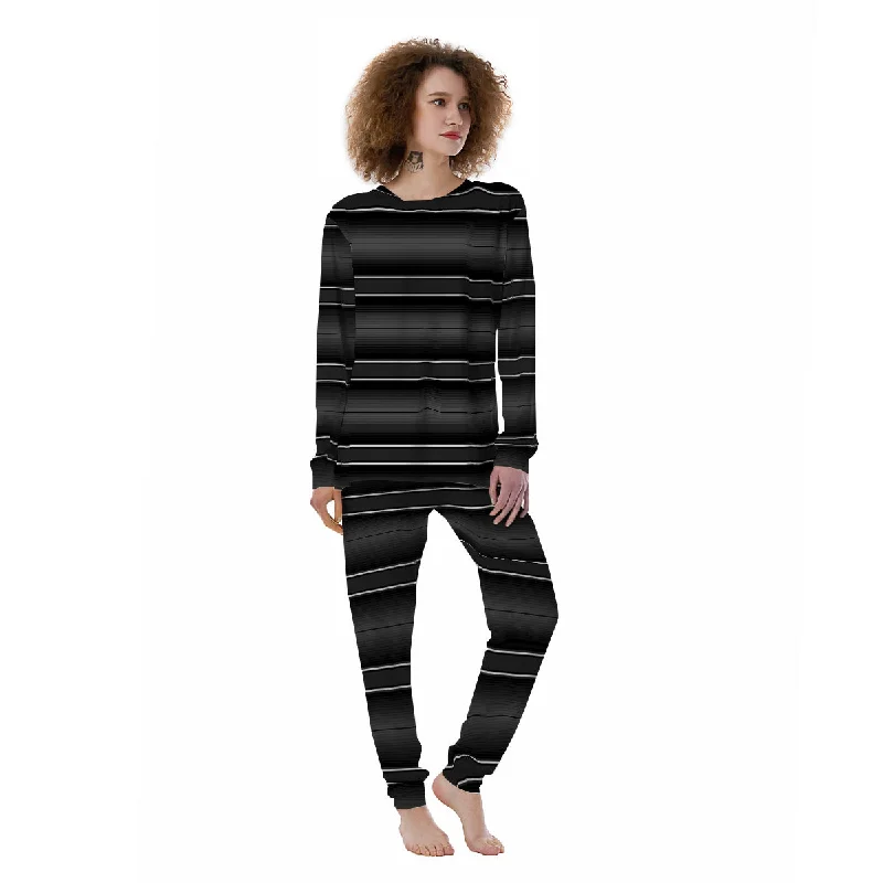 Monochrome Mexican Serape Print Women's Pajamas