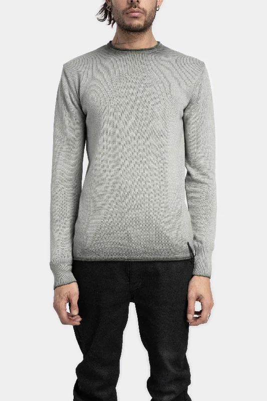 Cotton knit sweater, Petrol grey