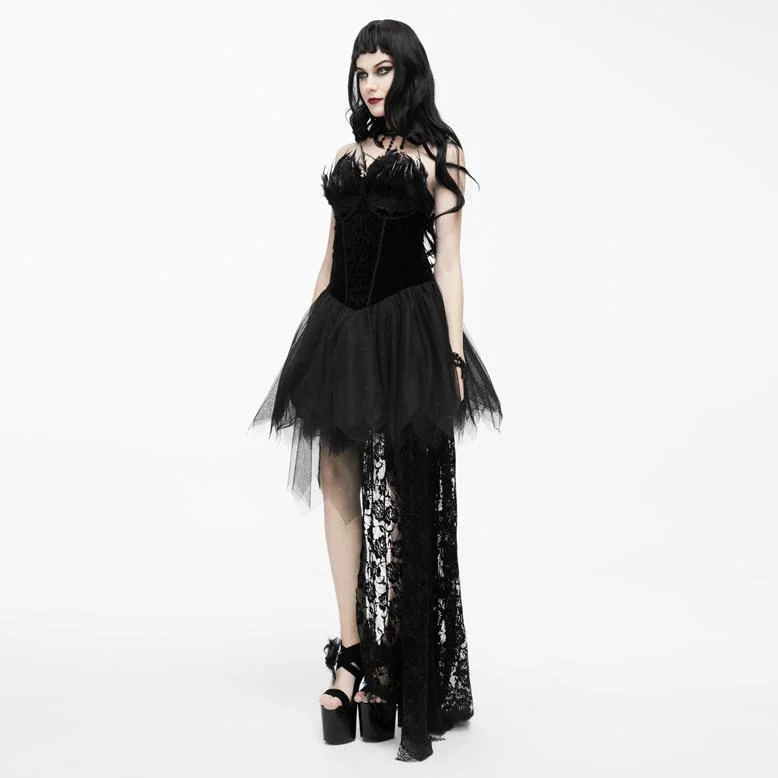 Women's Grungy Punk Goth Short Wedding Dress