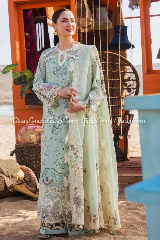 Aqua Lawn Pakistani 3PC Suit