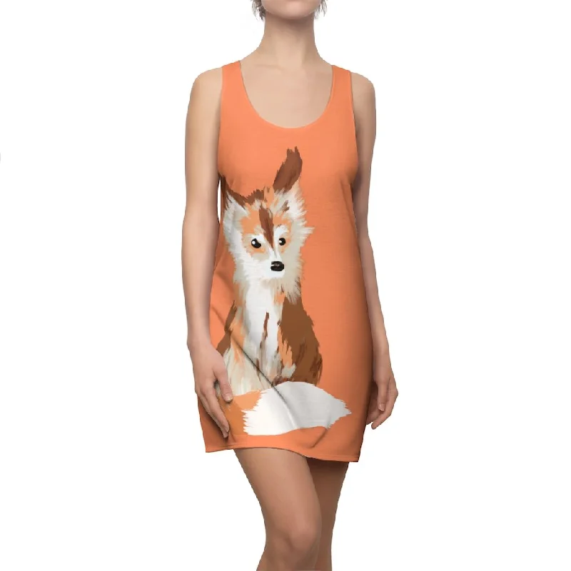 Baby Fox - Women's AOP Racerback Dress (Coral)