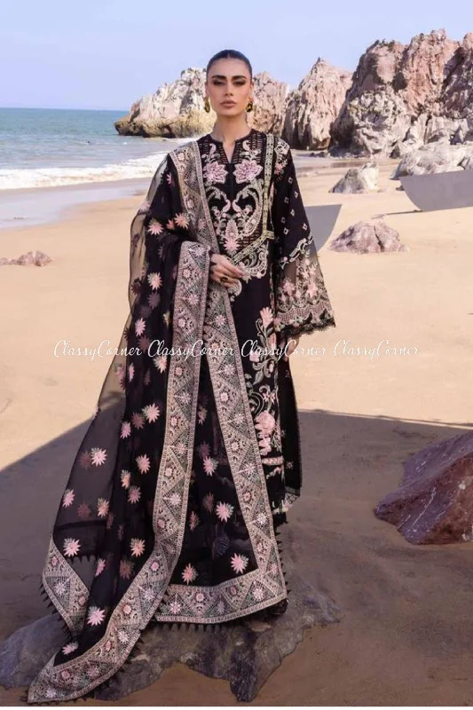 Black Lawn Embroidered Salwar Kameez