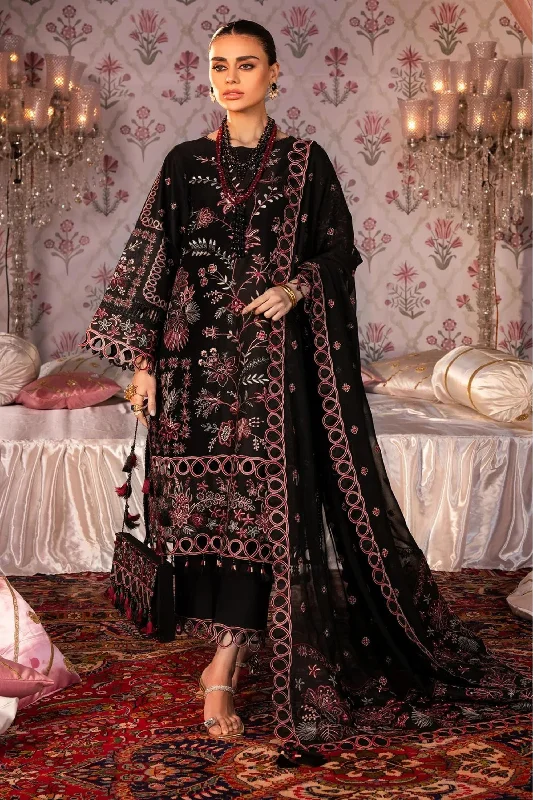 Black Red Lawn Formal Wear Outfit