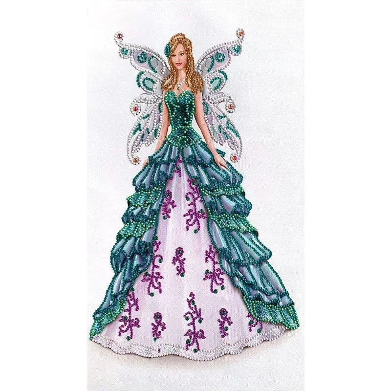 Diamond Painting - Crystal Rhinestone - Blue Dress Angel (30*50cm)