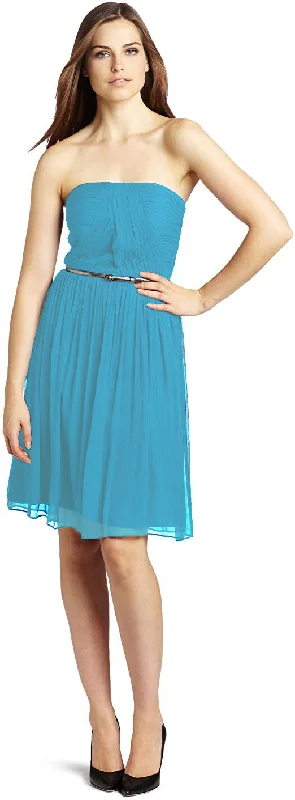 Donna Morgan Women's Blue/Green Silk Chiffon Dress Size 18 $189 NWT