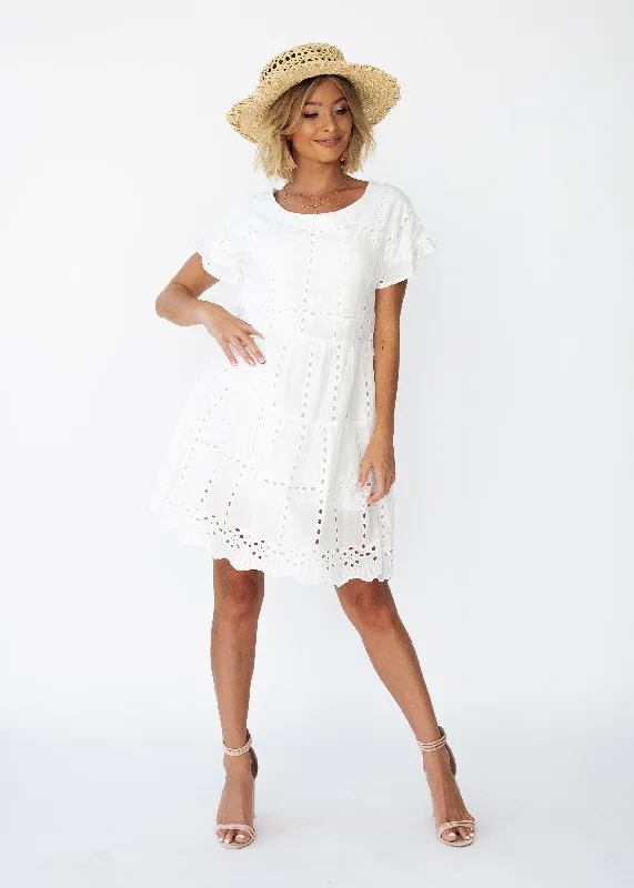 Elba Swing Dress - White