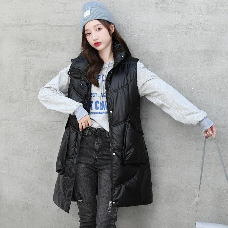 Glossy Disposable Down Cotton Vest Women