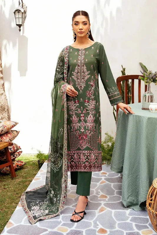 Green 3pc Lawn Salwar Kameez