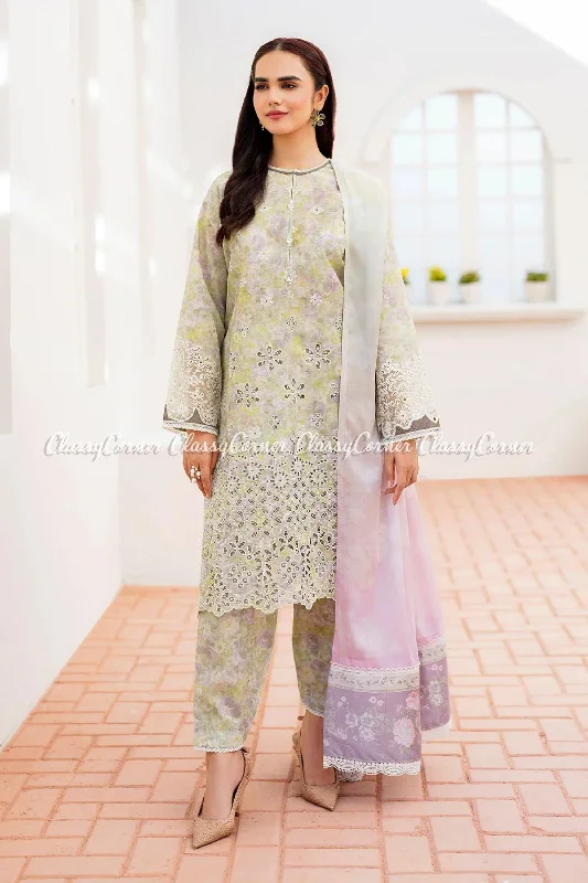 Green Lawn Pakistani 3PC Suit