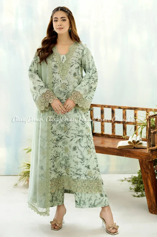 Green Lawn Readymade Salwar Kameez