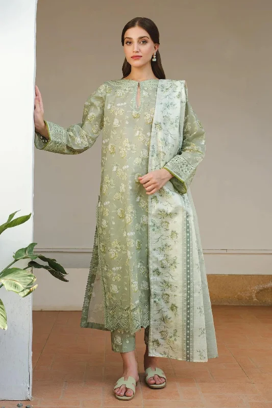 Green Pakistani Lawn Suit