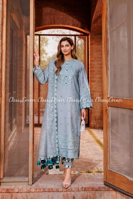 Grey Lawn Pakistani 3PC Suit