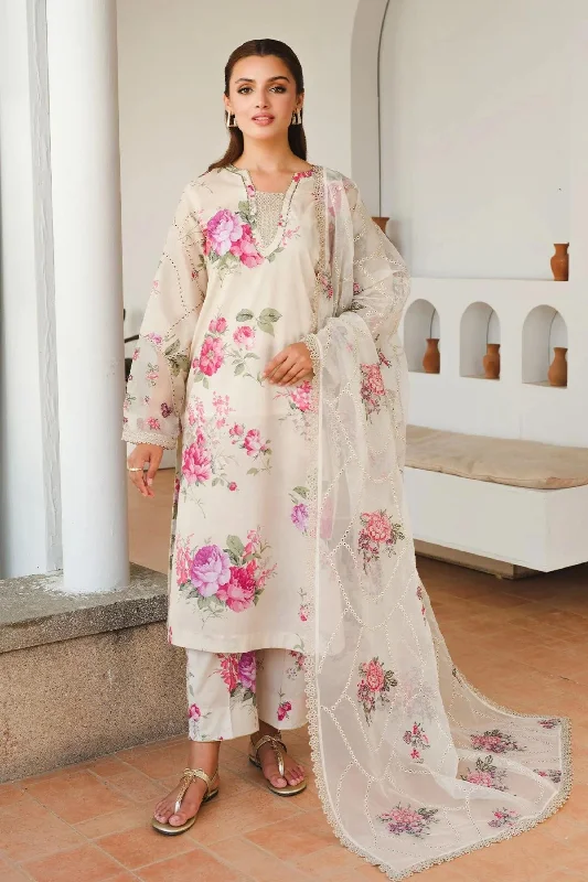 Ivory White 3pc Lawn Suit