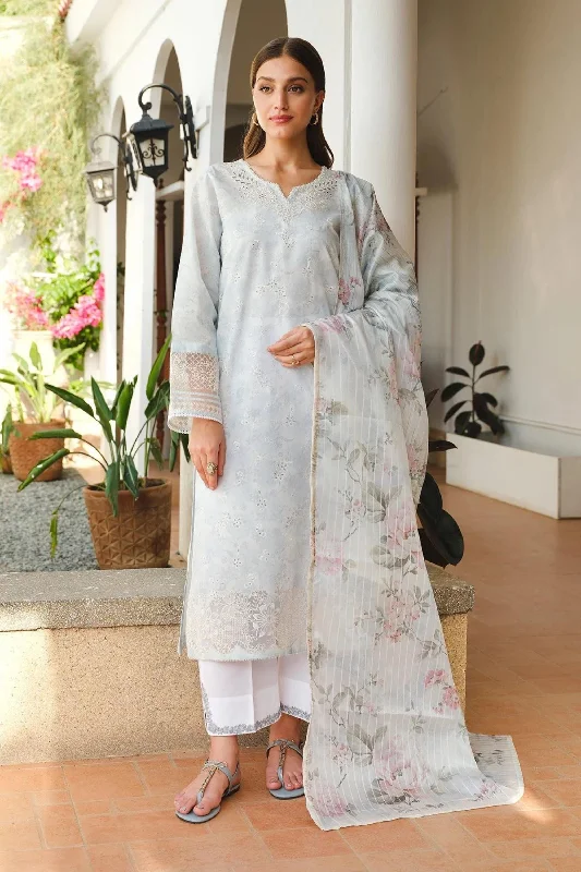 Light Grey 3pc Lawn Salwar Kameez