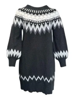 Marina Rinaldi Women's Black Galles Pullover Shift Dress Size M NWT