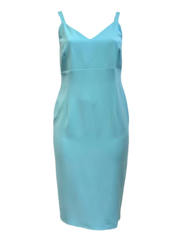 Marina Rinaldi Women's Blue Doppiare Sleeveless Sheath Dress Size 12W/21