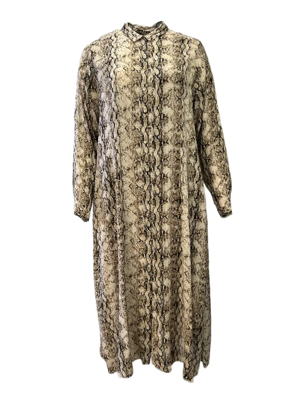 Marina Rinaldi Women's Brown Decalogo Animal Prinded Dress NWT