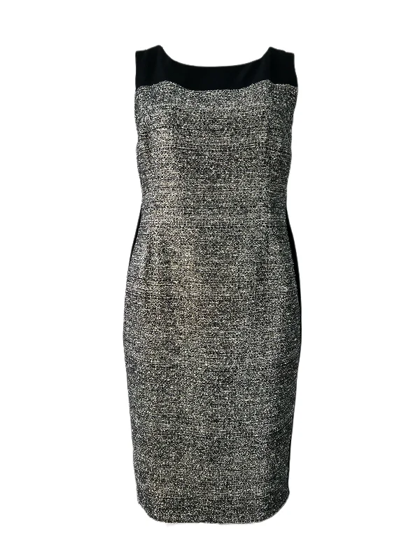 Marina Rinaldi Women's Nero Duo Sleeveless Tweed Dress Size 16W/25 NWT