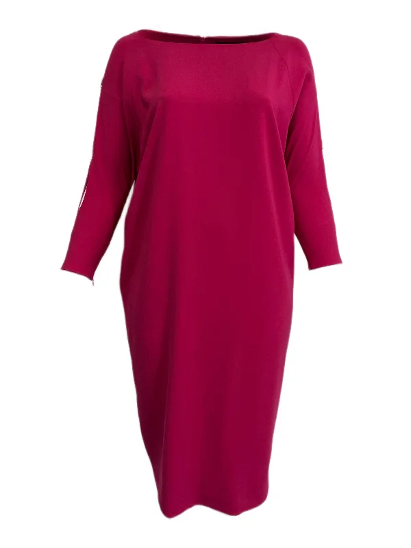 Marina Rinaldi Women's Pink Donata Split Sleeve Shift Dress Size 12W/21 NWT