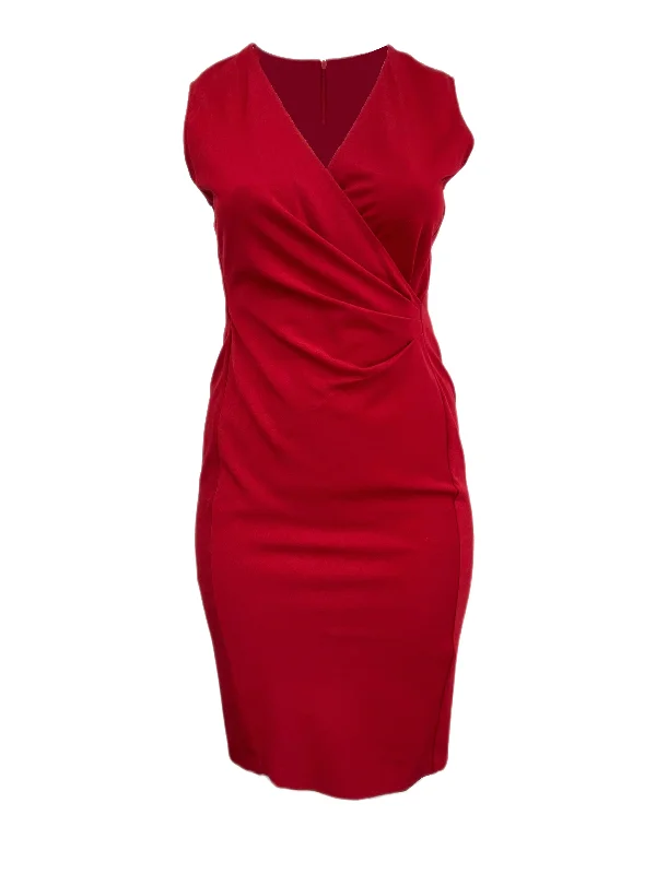 Marina Rinaldi Women's Rosso Olfatto Sleeveless Jersey Dress NWT