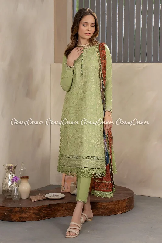 Mint Green Pakistani Lawn Suit