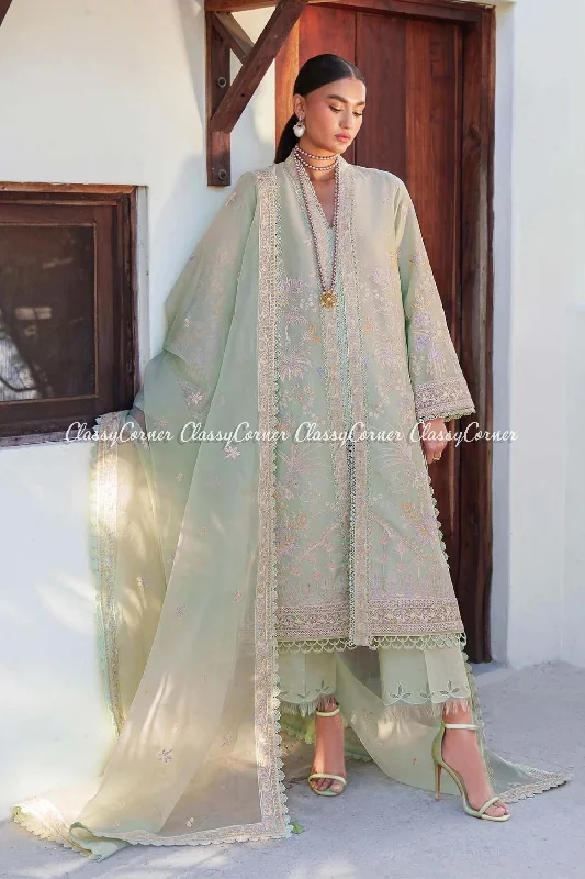 Mint Lawn Embroidered 3pc Readymade Suit