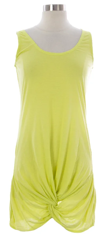 NAILA Women's Yellow Twisted Koral Dress Dre3YLW $110 NEW