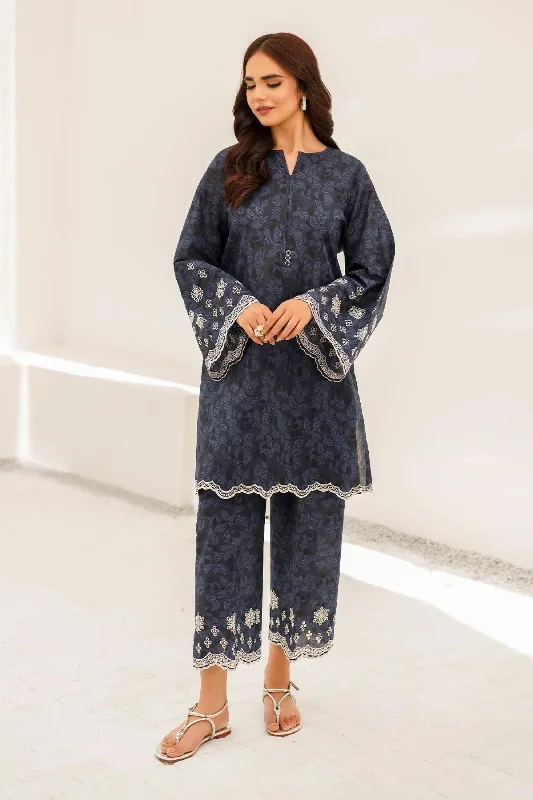 Navy Blue Lawn 2PC Suit