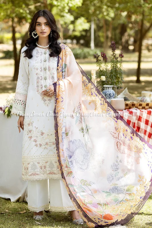 Off White Lawn Salwar Kameez