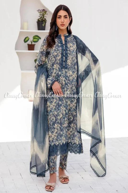 Pakistani Lawn Embroidered Salwar Kameez