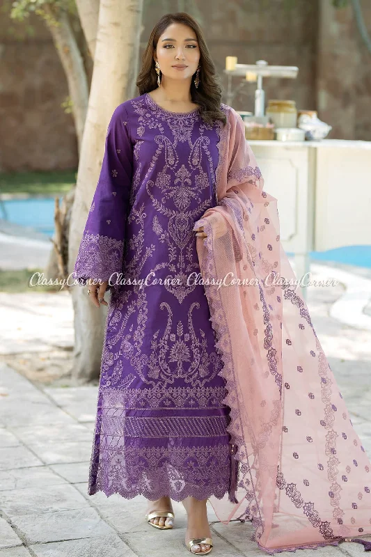 Purple Lawn Formal Wear Suit