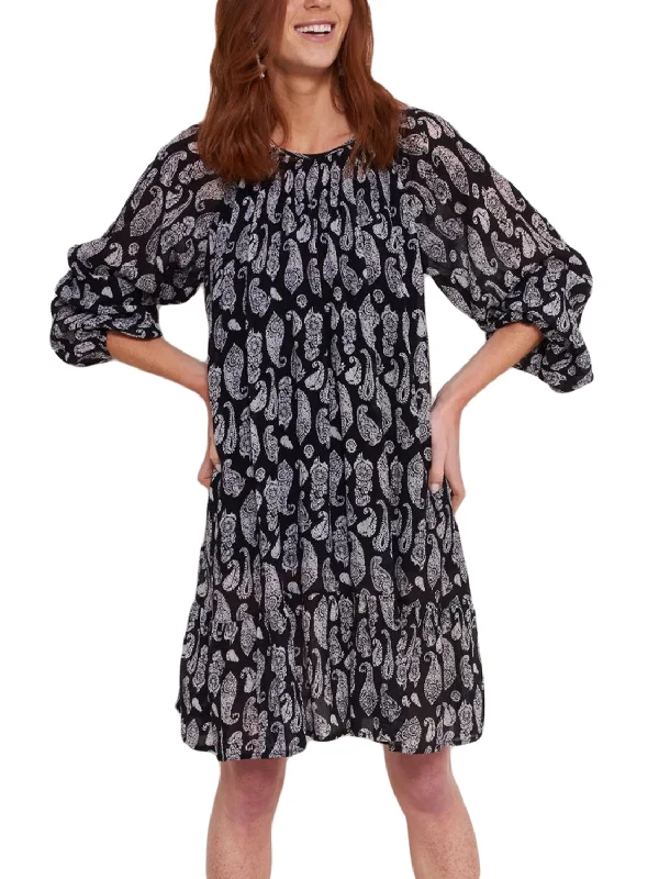 ROBERTA ROLLER RABBIT Women's Black Clinton Clemente Dress $175 NEW