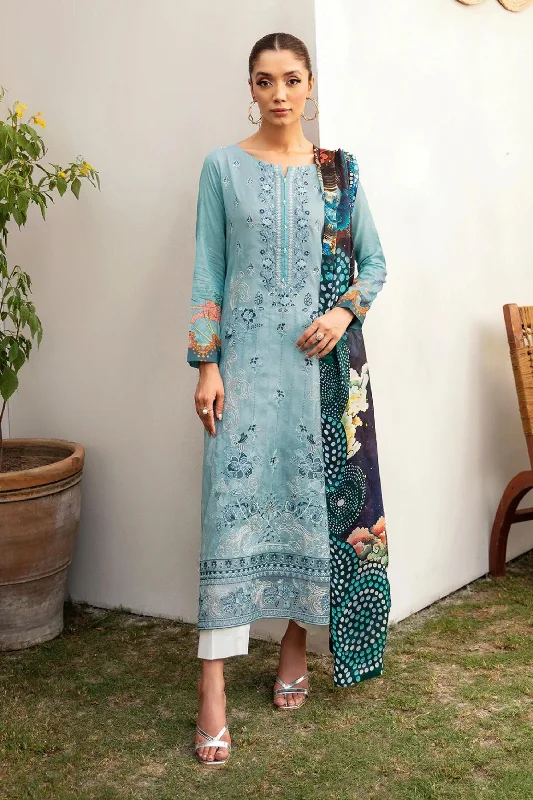 Sky Blue Pakistani Lawn Suit