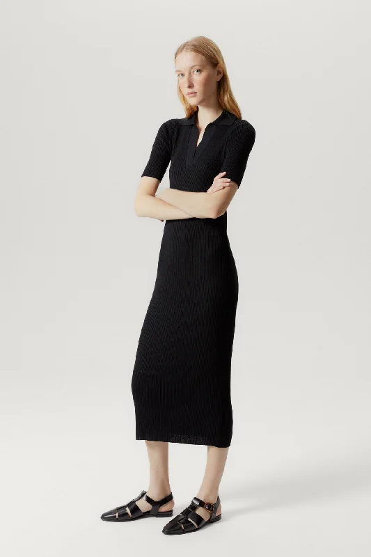 The Linen Cotton Polo Dress