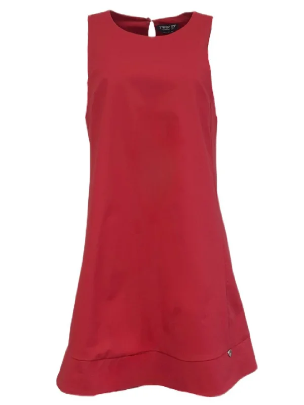 TWINSET By SIMONA BARBIERI Women's Red Ciliegia Abito Dress #TS727X 10 NWT