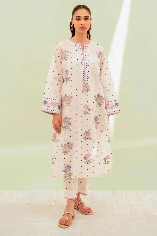 White Lawn Readymade 2PC Suit