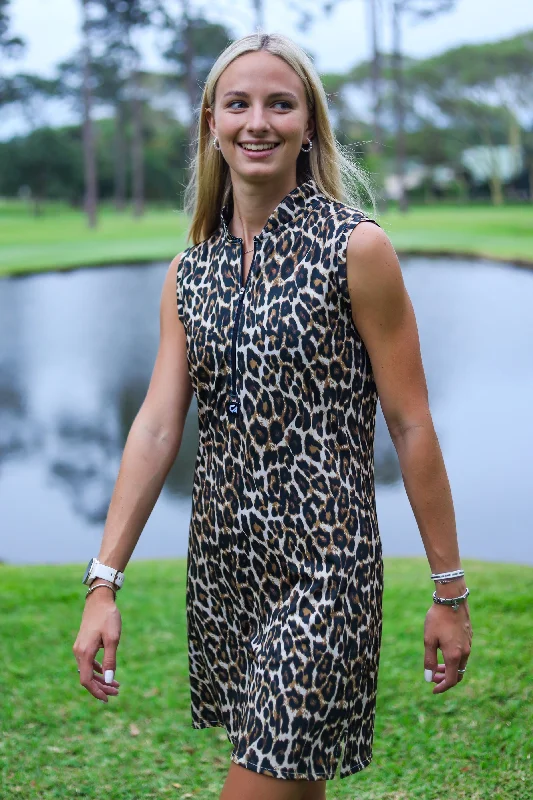 CA Funky Golf Dress | Leopard Print