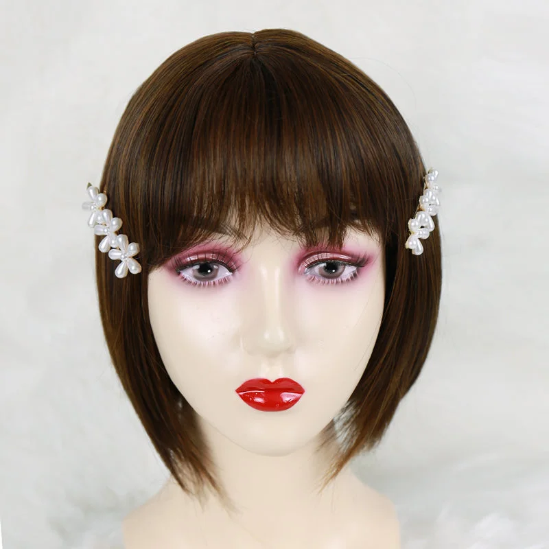 Cute Brown Short Wig 3003