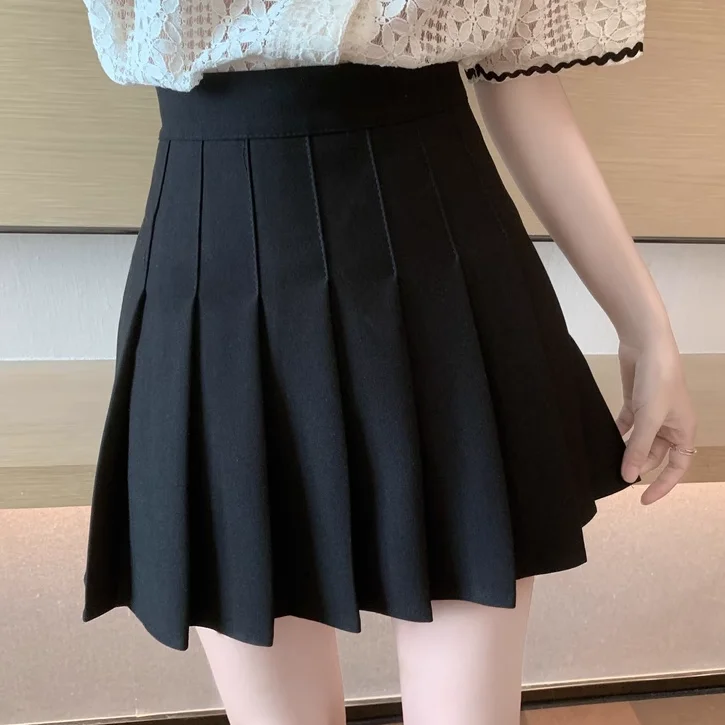 Black Pleated Skirt (No Shirt)