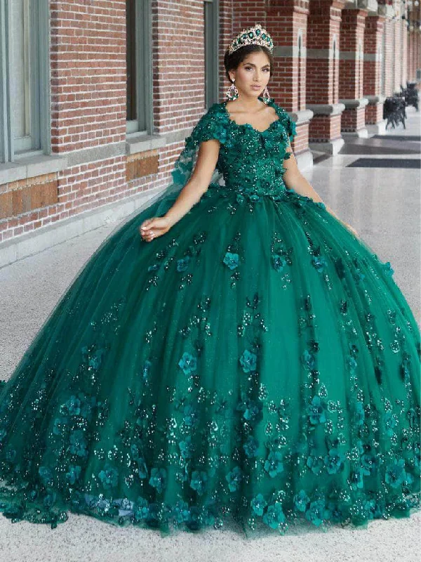 Quinceanera Collection - 26046 3D Lace Butterfly Quinceanera Dresses