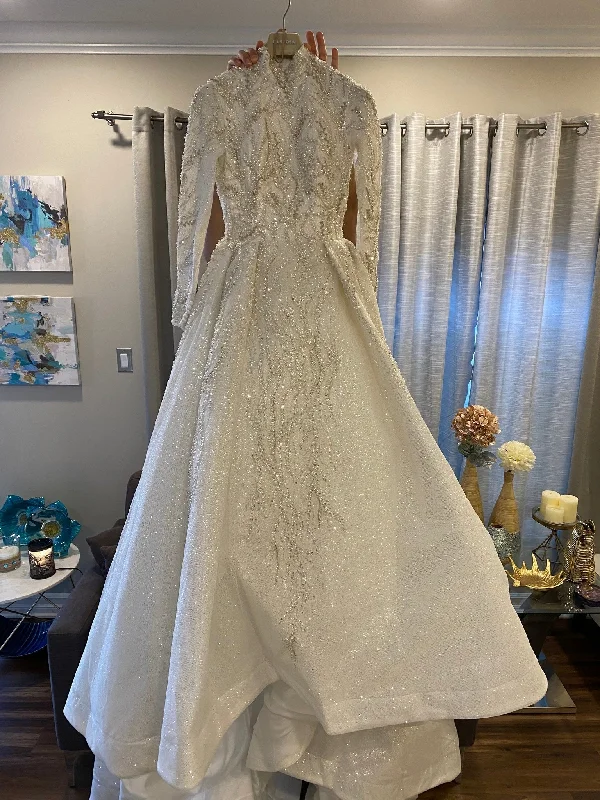 Other Long Sleeve Beaded Ball Gown