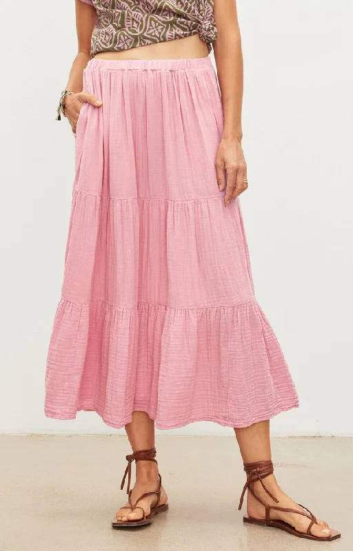 Velvet Danielle Maxi Skirt - Peony