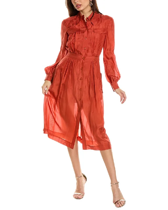 Alberta Ferretti Silk Shirtdress