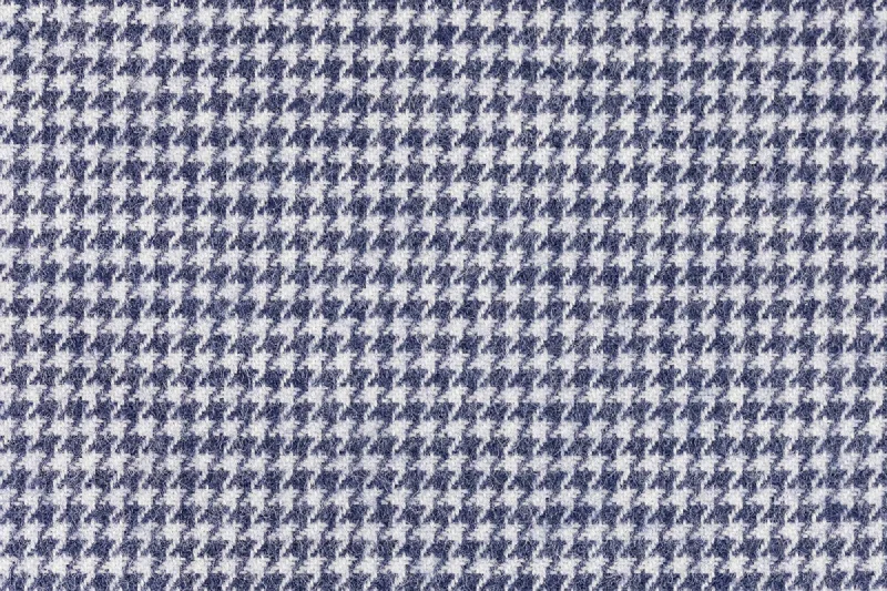 Aspen mel Blue Houndstooth Flannel Shirting