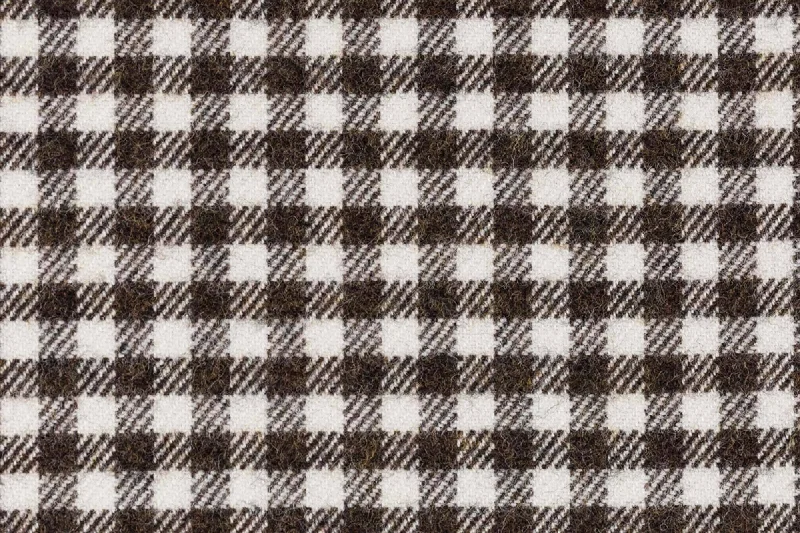 Aspen mel Brown Gingham Flannel Shirting