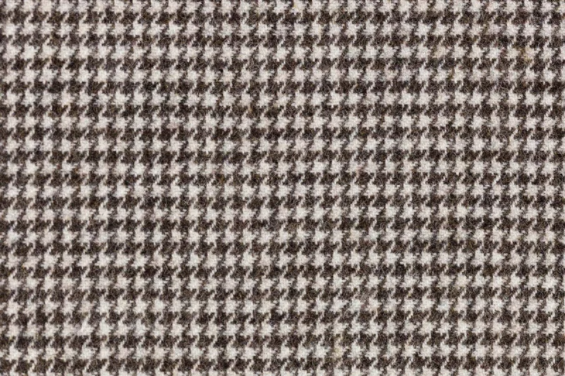 Aspen mel Brown Houndstooth Flannel Shirting