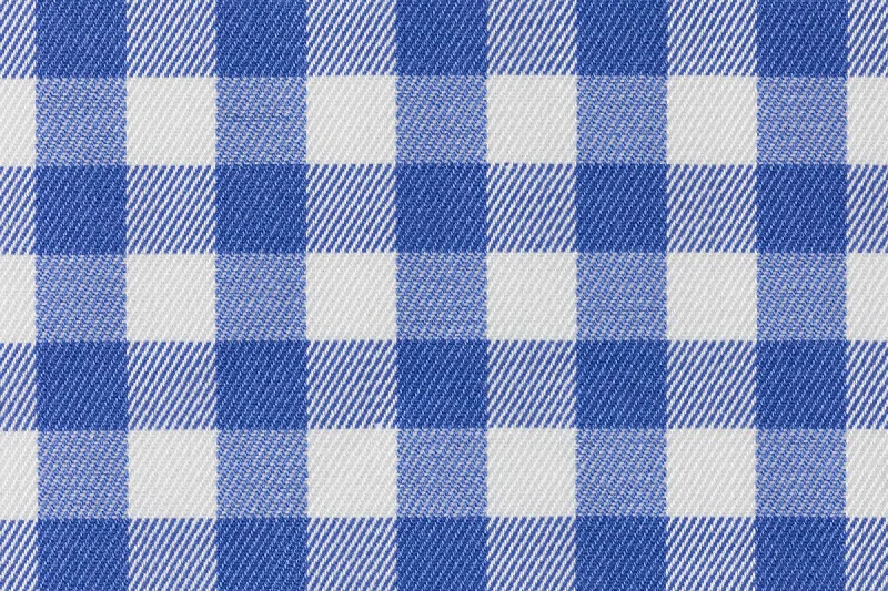 Slim Sky Gingham Stretch Twill Shirting